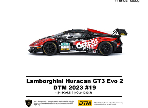 Load image into Gallery viewer, (Pre-order) Trends Hobby 1/64 - #241083(J) Lamborghini Huracan GT3 EVO2 DTM  #19
