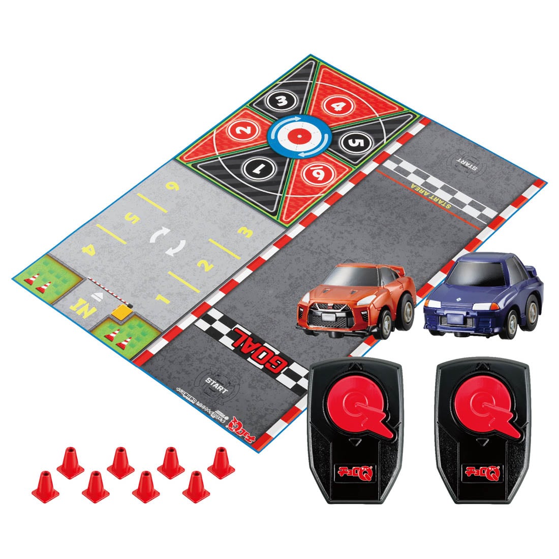 Takara Tomy Tomica ChoroQ Pull Back car PlaySet A - Ultimate Vs. Set/Nissan