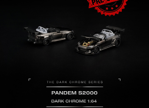 Load image into Gallery viewer, (Pre-order) POP RACE PANDEM S2000 DARK CHROME Opening Front Model Car PRDC019
