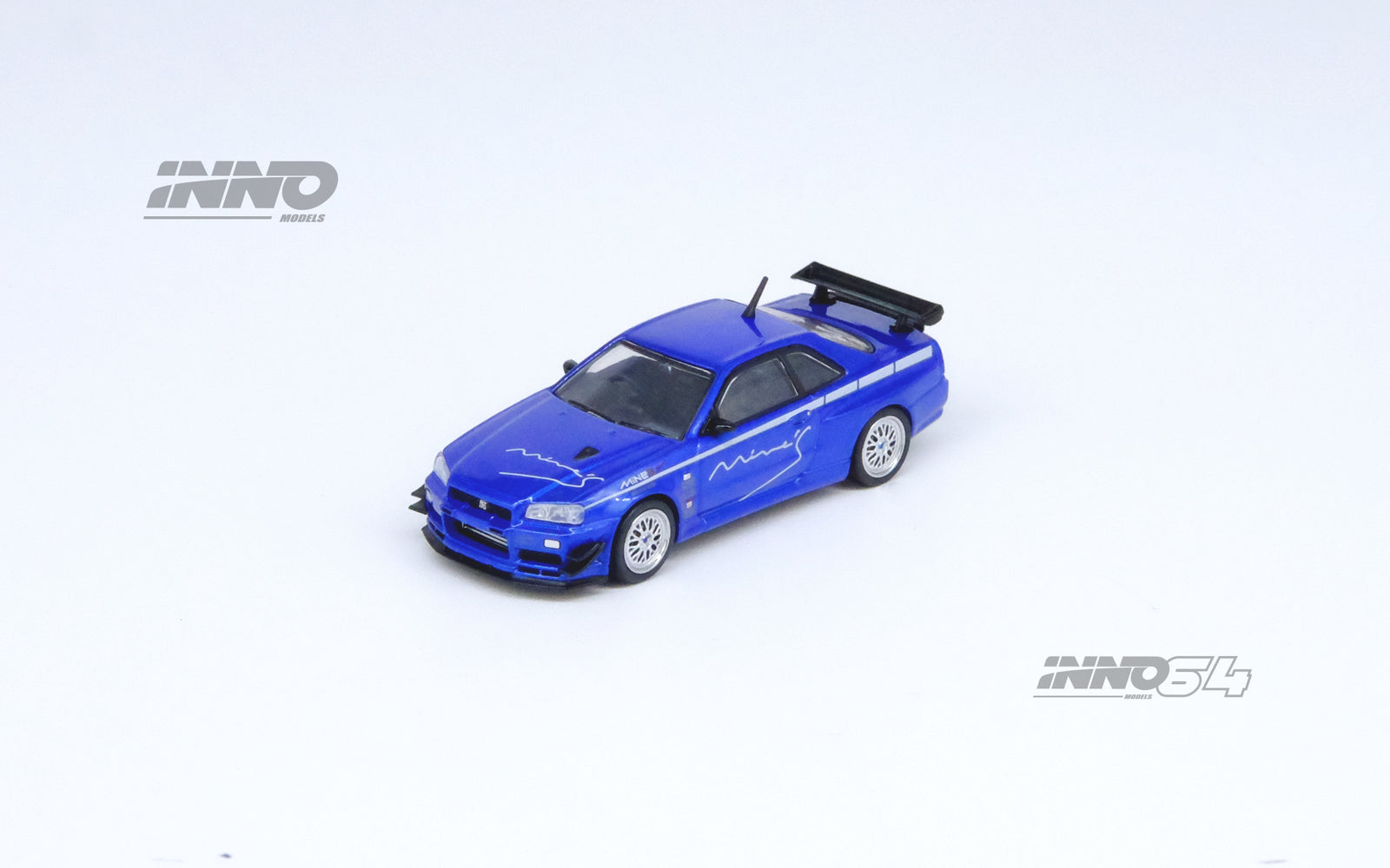 INNO64 MODEL 1/64 NISSAN SKYLINE GT-R (R34) V-SPEC Tuned by "MINE'S"