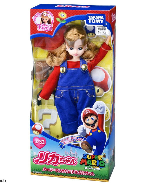 Load image into Gallery viewer, Takara Tomy Licca LD-33 Super Mario Daisuki Rika-chan (Licca-chan) Doll
