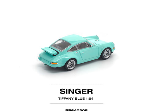 Load image into Gallery viewer, (Pre-order) POPRACE 1/64 SINGER 964  BLUE Diecast Model Car

