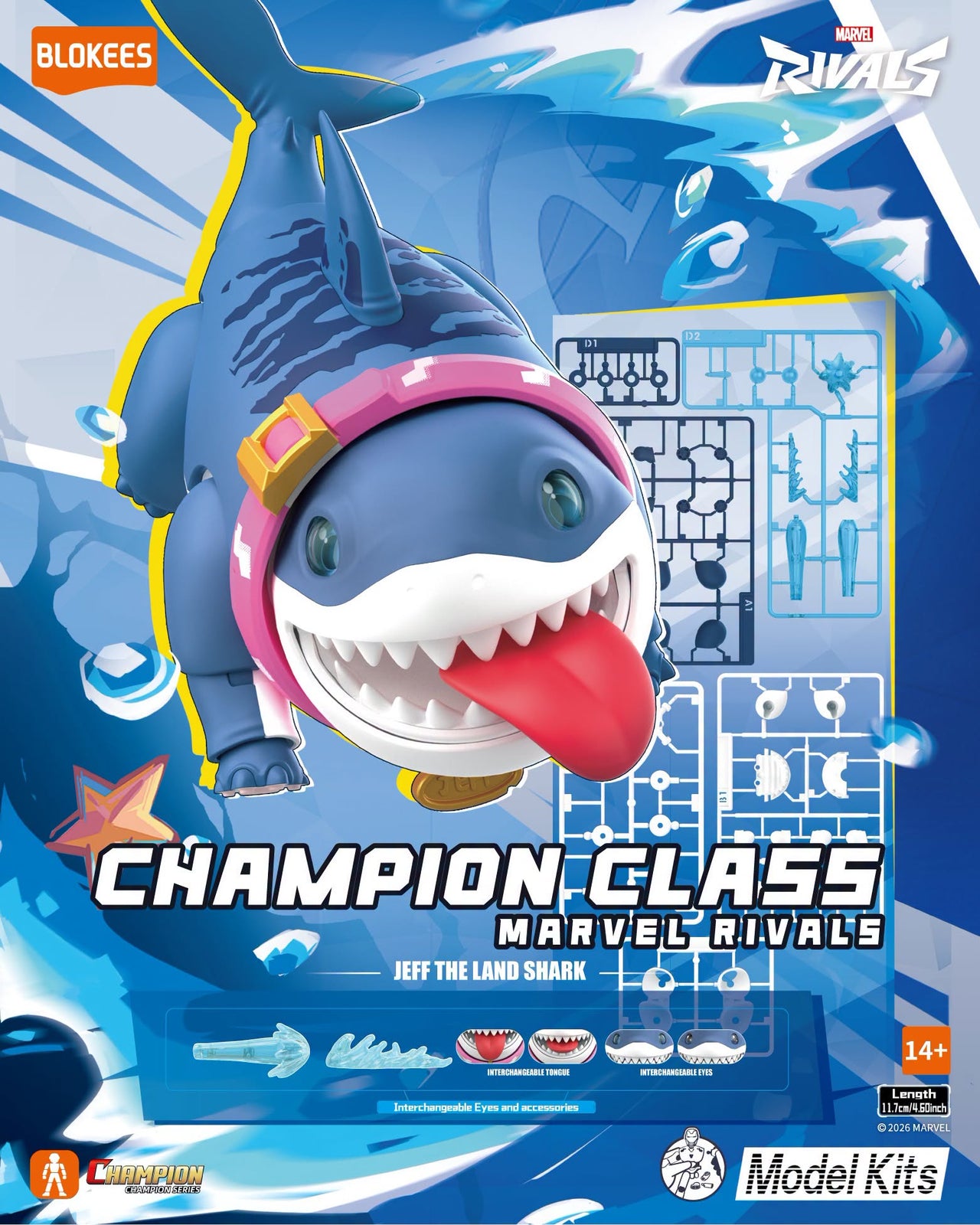 Blokees Marvel Rivals Champion Class Jeff The Land Shark Model Kit Action Figure
