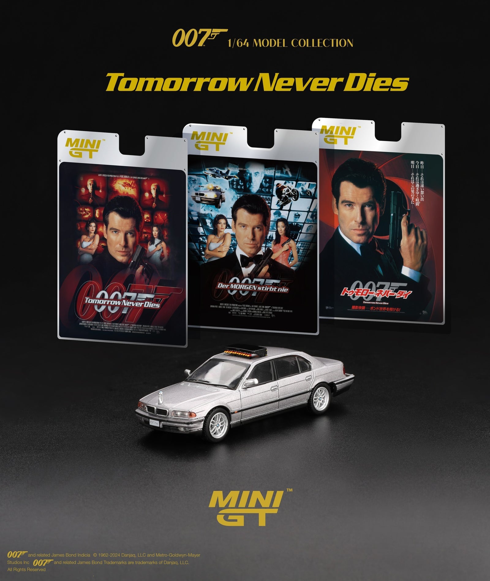 Mini GT #902 1/64  BMW 750IL 007 Bond "Tomorrow Never Dies" English