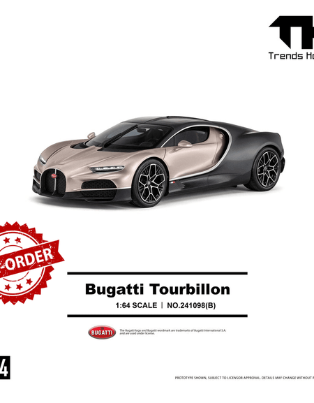 (Pre-order) Trends Hobby 1/64 - #241098(B) Bugatti Tourbillon - Dore