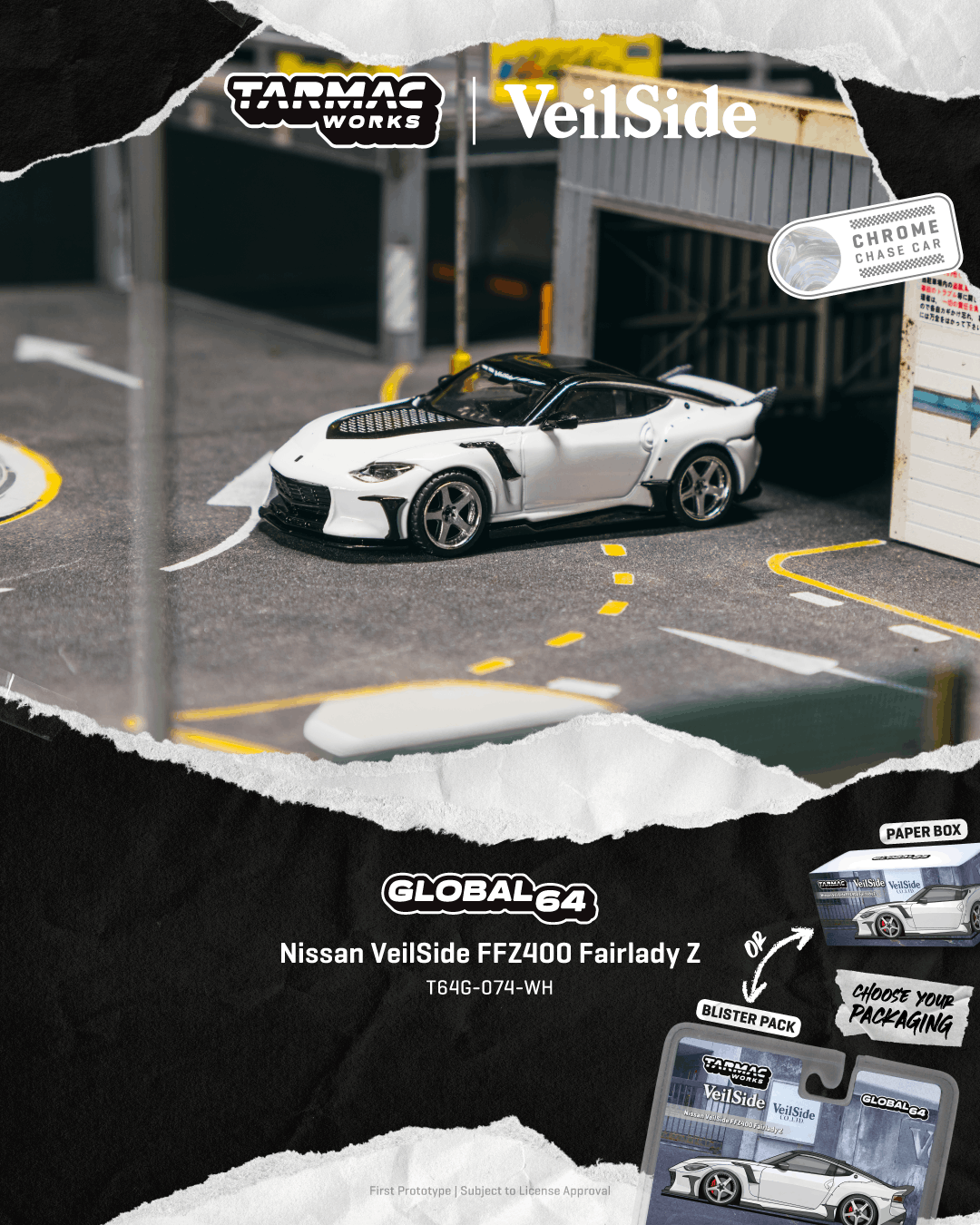 (Pre-order) Tarmac Works 1/64 Nissan VeilSide FFZ400 Fairlady Z White