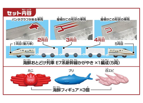Load image into Gallery viewer, Takara Tomy Plarail Train - Seafood Delivery Train E7 Motorized Train
