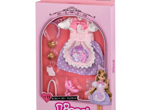 Load image into Gallery viewer, Takara Tomy Licca Chan Clothes LW-13 Nekoneko Bakery Dress Set (NO DOLL)
