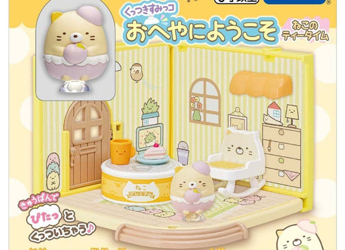 Load image into Gallery viewer, Takara Tomy Welcome to the Sumikko Gurashi Sticky Sumikko Room Cat Tea Time
