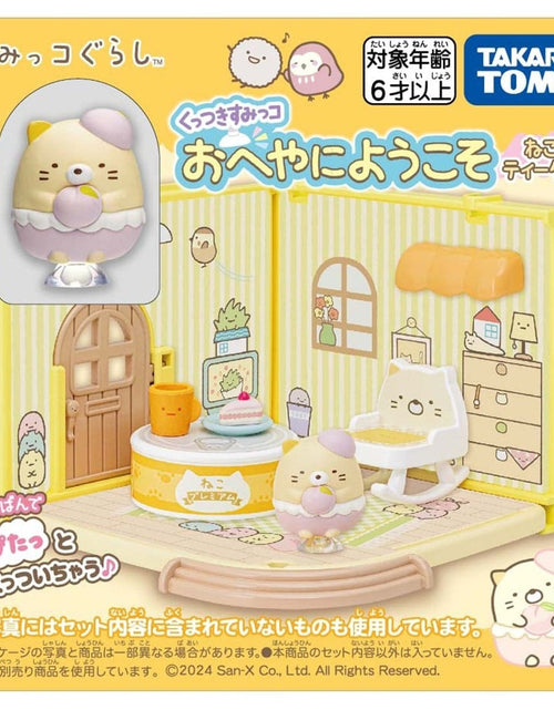 Load image into Gallery viewer, Takara Tomy Welcome to the Sumikko Gurashi Sticky Sumikko Room Cat Tea Time
