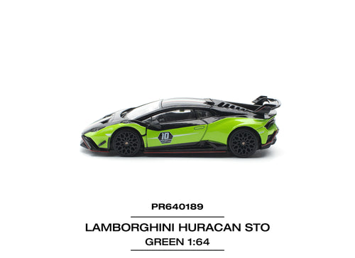 Load image into Gallery viewer, (Pre-order) POPRACE 1/64 LAMBORGHINI HURACAN STO (LP640-2)10 ANNIVERSARIO
