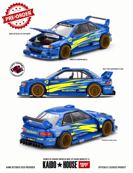 (Pre-order) Mini GT x Kaido House #318 Subaru Impreza WRX STI KAIDO WORKS V1