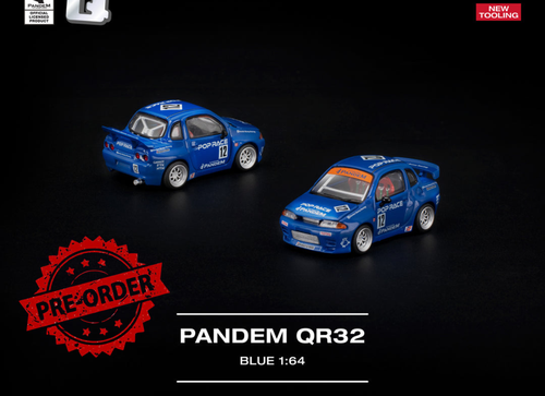 Load image into Gallery viewer, (Pre-order) POPRACE 1/64 - PANDEM QR32 Blue Diecast Model Car
