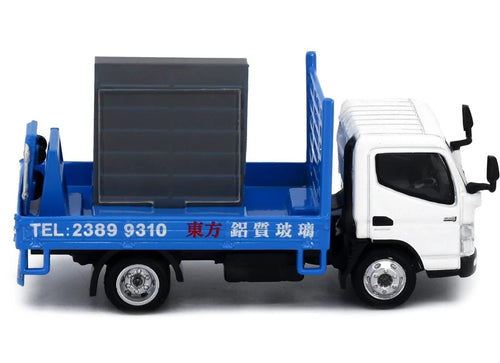 Load image into Gallery viewer, Tiny City Die-cast Model Car - #196 MITSUBISHI FUSO Canter Glass Transport Truck
