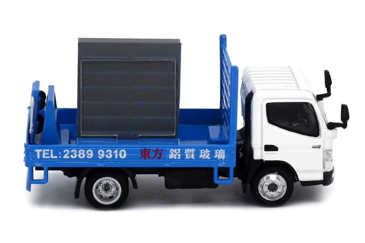 Tiny City Die-cast Model Car - #196 MITSUBISHI FUSO Canter Glass Transport Truck