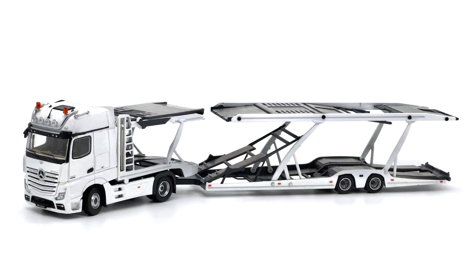 (In Stock) Tiny City - Mercedes-Benz Actros MP5 Transporter (White) Model car