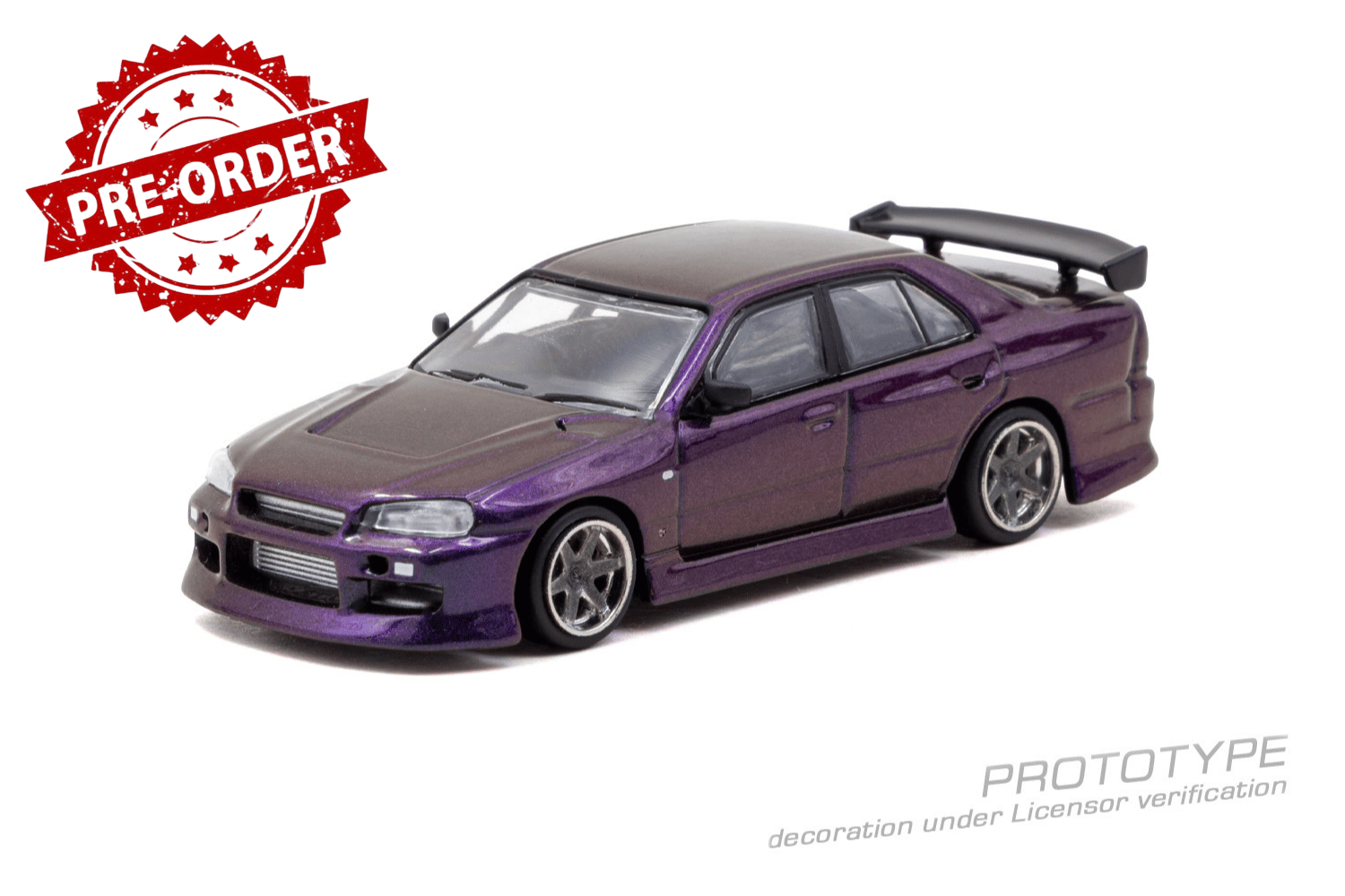 (Pre-order) Tarmac Works 1/64 URAS Skyline ER34 Midnight Purple