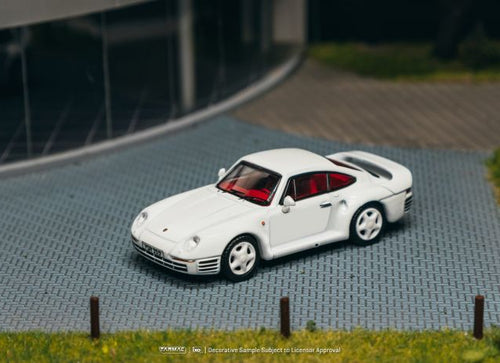 Load image into Gallery viewer, (Pre-order) Tarmac Works 1/64 Porsche 959 White Model Car + Trading Cards Set

