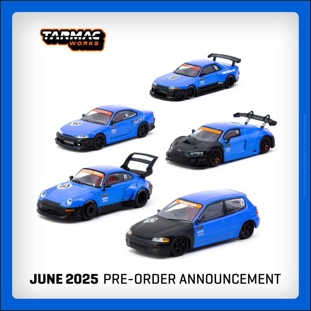 Tarmac Works 10th Anniversary Box Set 5 Model Cars+Trading Cards SET