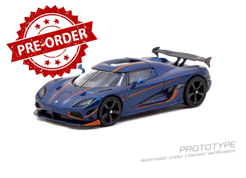 Load image into Gallery viewer, (Pre-order) Tarmac Works 1/64 Koenigsegg Agera RS Dark Blue Carbon Fiber
