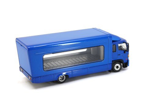 Load image into Gallery viewer, Tiny City Die-cast Model Car - HINO500 Covered Vehicle Transporter (Blue)
