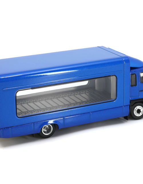 Load image into Gallery viewer, Tiny City Die-cast Model Car - HINO500 Covered Vehicle Transporter (Blue)
