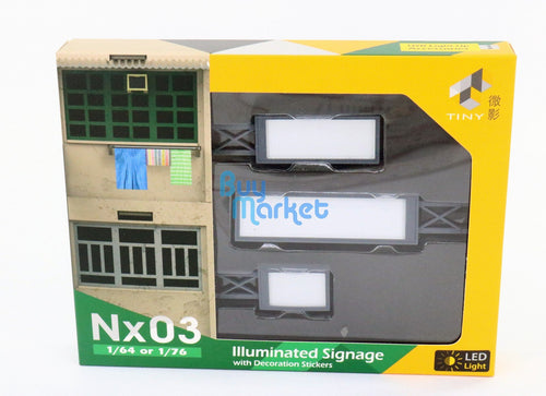 Load image into Gallery viewer, TINY City 1/64,1/76 Nx03 Diorama Illuminated Signage with Stickers LED Light
