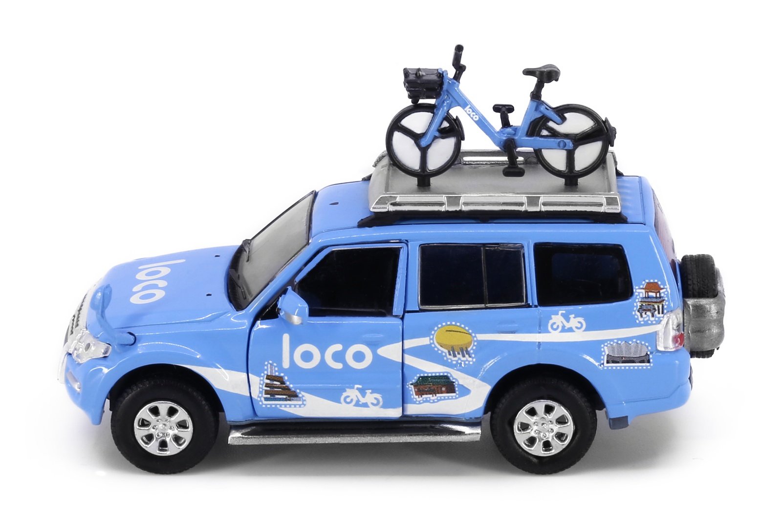 Tiny City 128 Die-cast Model Car - MITSUBISHI Pajero Loco Bike