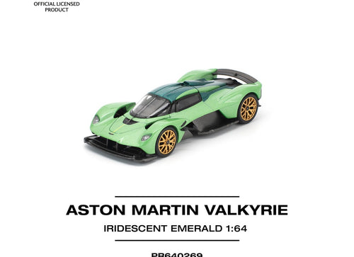Load image into Gallery viewer, (Pre-order) POPRACE 1/64 ASTON MARTIN VALKYRIE IRIDESCENT EMERALD Model Car
