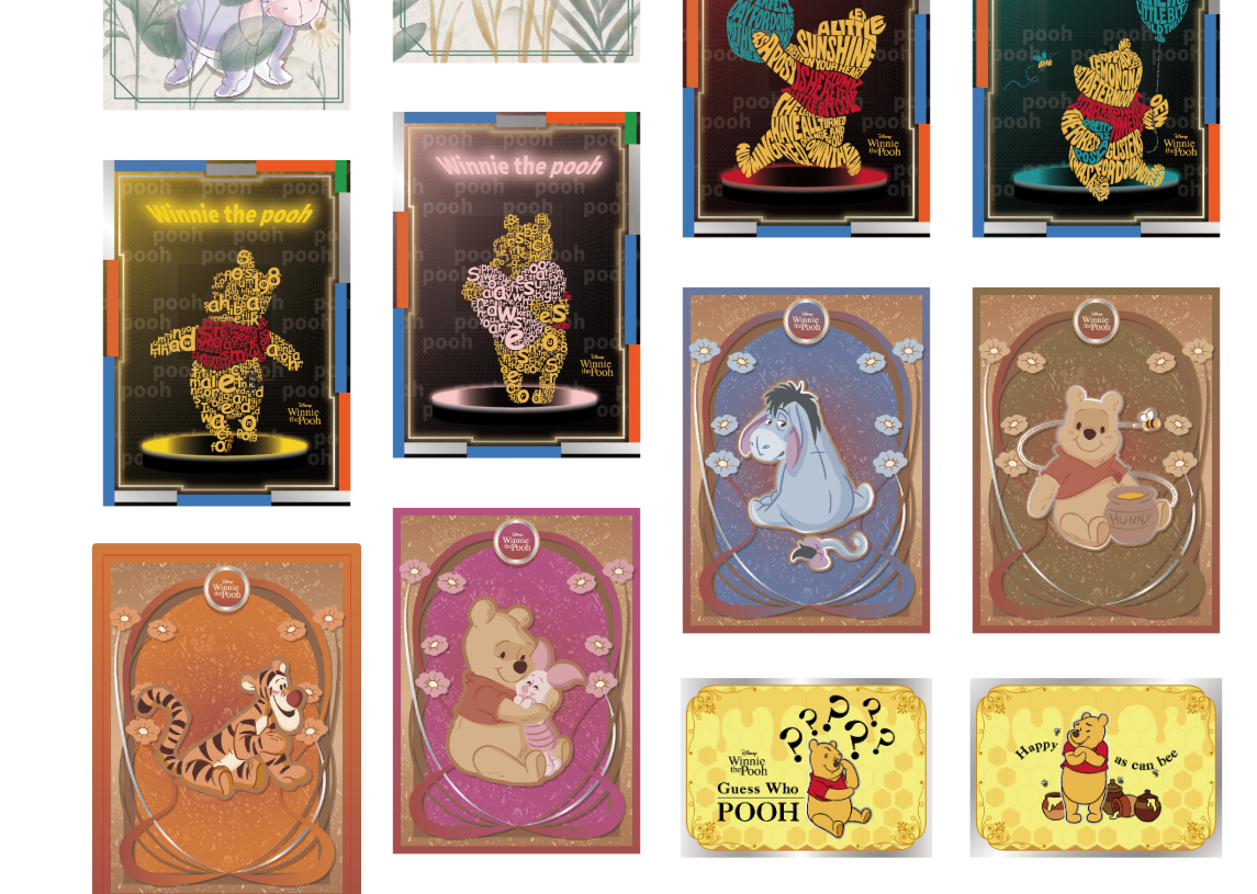 COSMOS Collectible Winnie the Pooh Collectible Card Box Set (80 cards SET)