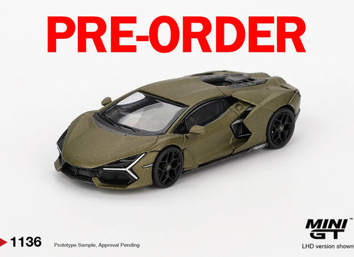 Load image into Gallery viewer, (Pre-order) MINI GT #1136 Lamborghini Revuelto Verde Gea Matte LHD Model Car
