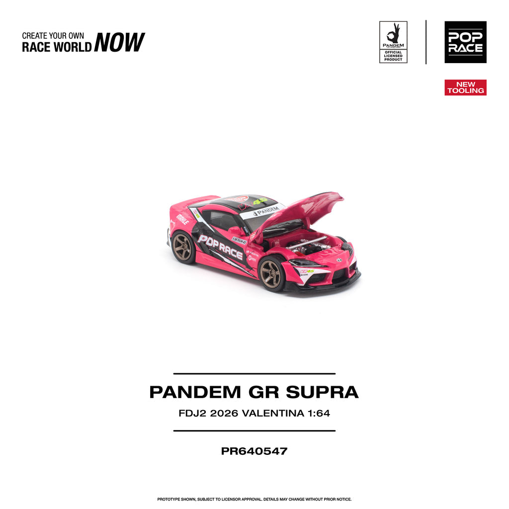 (Pre-order) POPRACE 1/64 - PANDEM GR SUPRA FDJ2 VALENTINA PIAZ Diecast Model Car