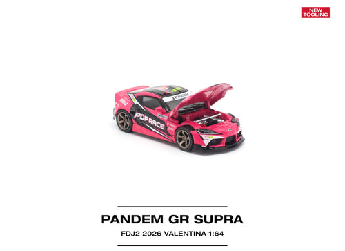 Load image into Gallery viewer, (Pre-order) POPRACE 1/64 - PANDEM GR SUPRA FDJ2 VALENTINA PIAZ Diecast Model Car

