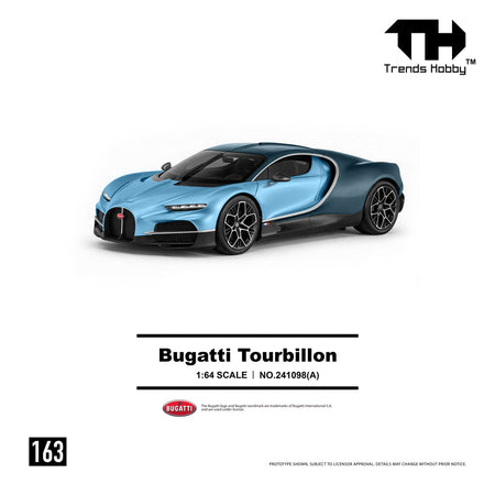 (Pre-order) Trends Hobby 1/64 - #241098(A) Bugatti Tourbillon - Blue Atlantic