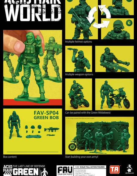TA x Acid Rain World Acid Rain FAV-SP04 Green Bob 1:18 Figure