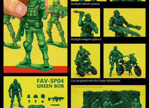 Load image into Gallery viewer, TA x Acid Rain World Acid Rain FAV-SP04 Green Bob 1:18 Figure
