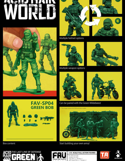Load image into Gallery viewer, TA x Acid Rain World Acid Rain FAV-SP04 Green Bob 1:18 Figure
