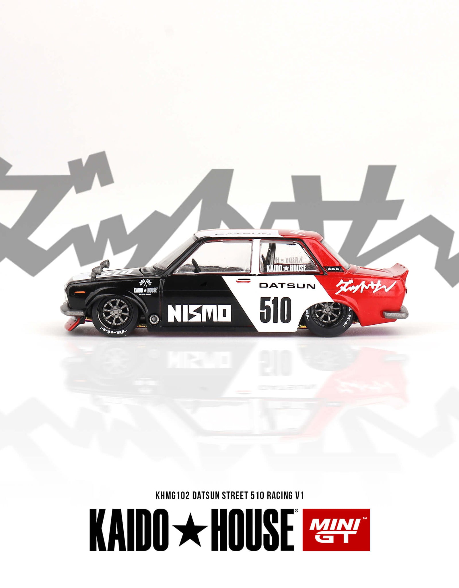 Mini GT x Kaido 1/64 Datsun Street 510 Racing V1 Diecast Model Car
