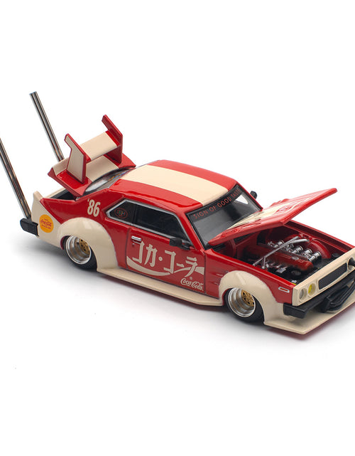 Load image into Gallery viewer, POPRACE 1/64 SKYLINE C210 KAIDO RACER (BOSOZOKU STYLE) COCA COLA JP
