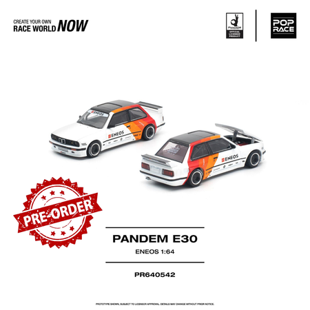 (Pre-order) POPRACE 1/64 - PANDEM E30 ENEOS Diecast Model Car
