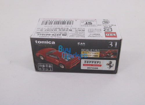 Load image into Gallery viewer, Takara Tomy TOMICA Premium No.31 Ferrari RED F40 1:62 Diecast Toy Car
