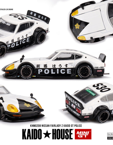 Kaido House X Mini GT Nissan Fairlady Z Kaido GT Police Car #KHMG208