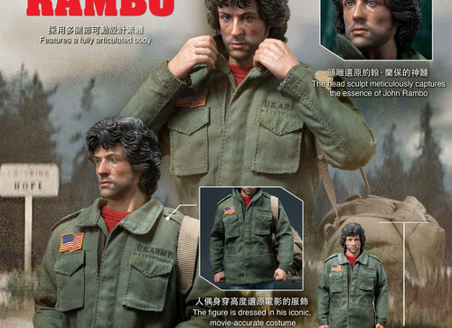 Load image into Gallery viewer, Threezero Rambo: First Blood 1/6 John Rambo (Field Jacket) Action Figure Set
