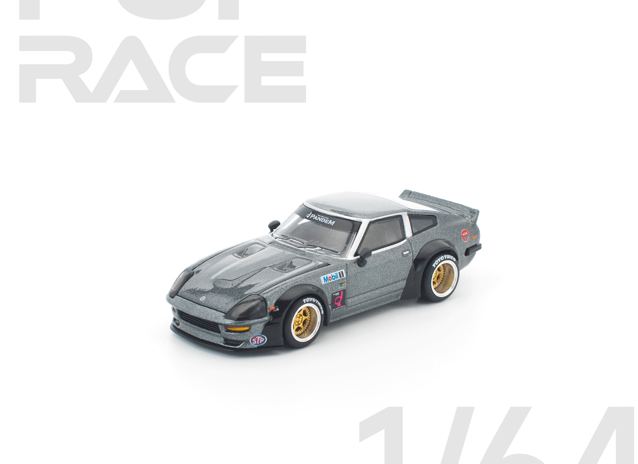 (Pre-order) POPRACE 1/64 PANDEM 280ZX GUN METAL Diecast Model Car