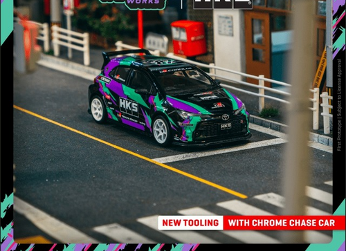 Load image into Gallery viewer, Tarmac Works HKS Toyota GR Corolla Diecast Model Car
