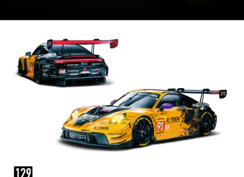 Load image into Gallery viewer, (Pre-order) Trends Hobby 1/64 Diecast Porsche 911 GT3 R - LeMans 24H 2024 #91
