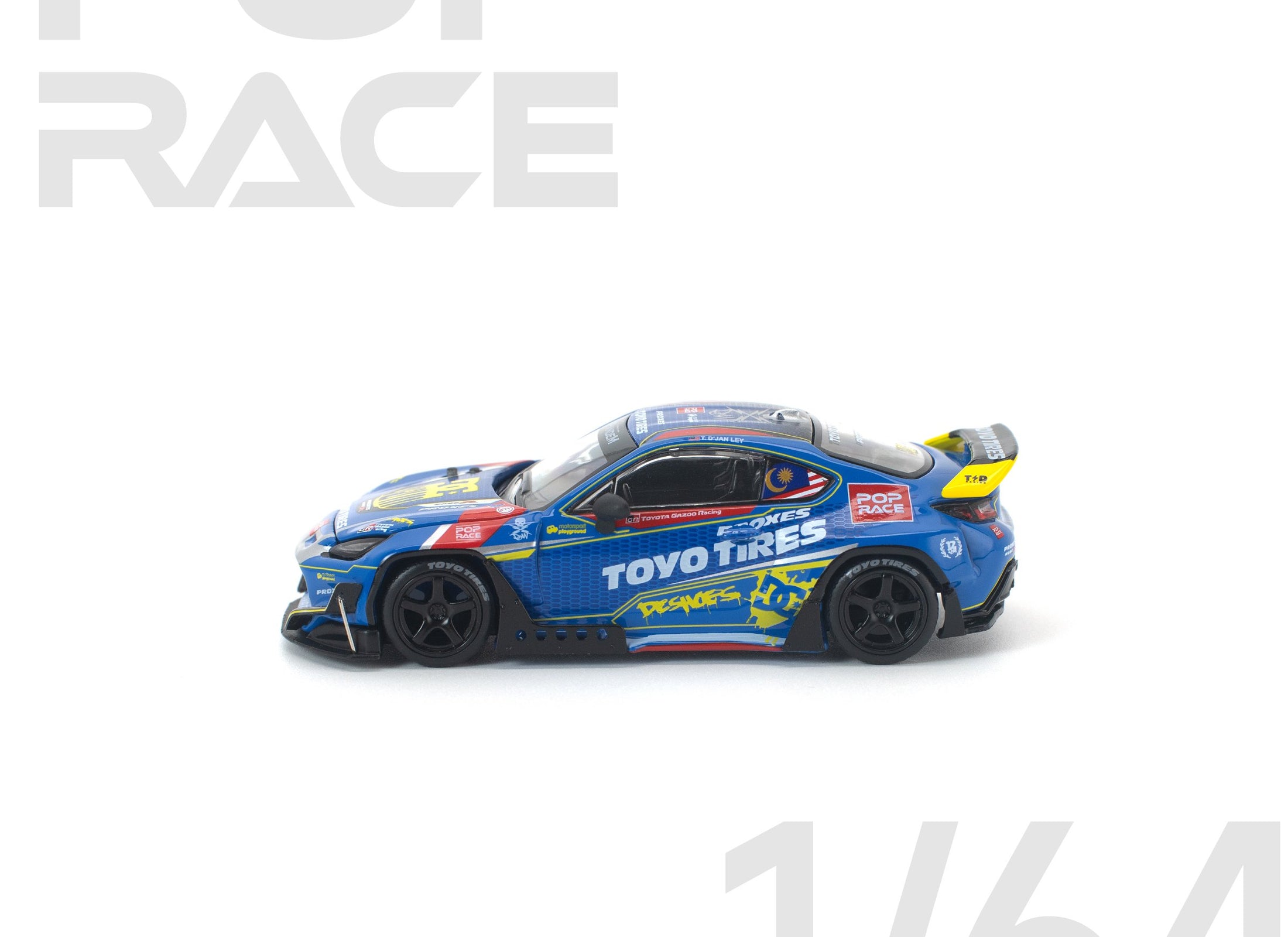 (Pre-order) POP RACE 1/64 PANDEM GR 86 TENGKU DJAN LEY Diecast Model Car