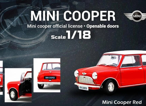 Load image into Gallery viewer, Tiny City Die-cast Model Car 1/18 - Mini Cooper Red #ATC18069
