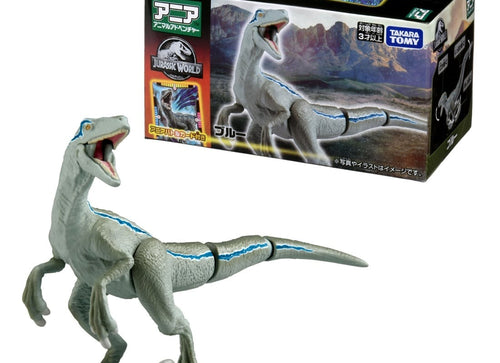 Load image into Gallery viewer, Takara Tomy ANIA Animal Jurassic World Blue Action Figure with Battle Card
