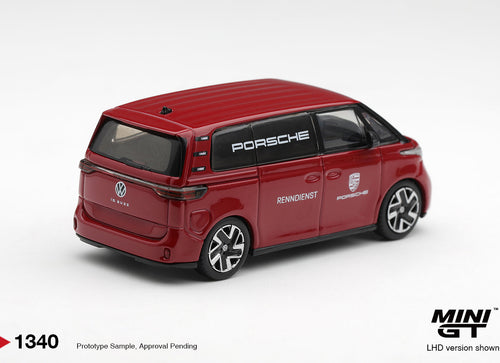 Load image into Gallery viewer, (Pre-order) Mini GT #1340 Volkswagen ID.Buzz Porsche Renndienst Red LHD
